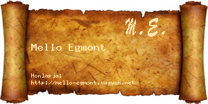 Mello Egmont névjegykártya
